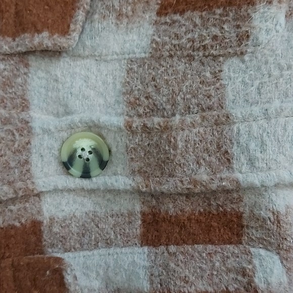 Zara Plaid Jacket/Kids/Girl/Brown/Beige/Plaid/Sz 12/Winter Coat - Picture 2 of 7